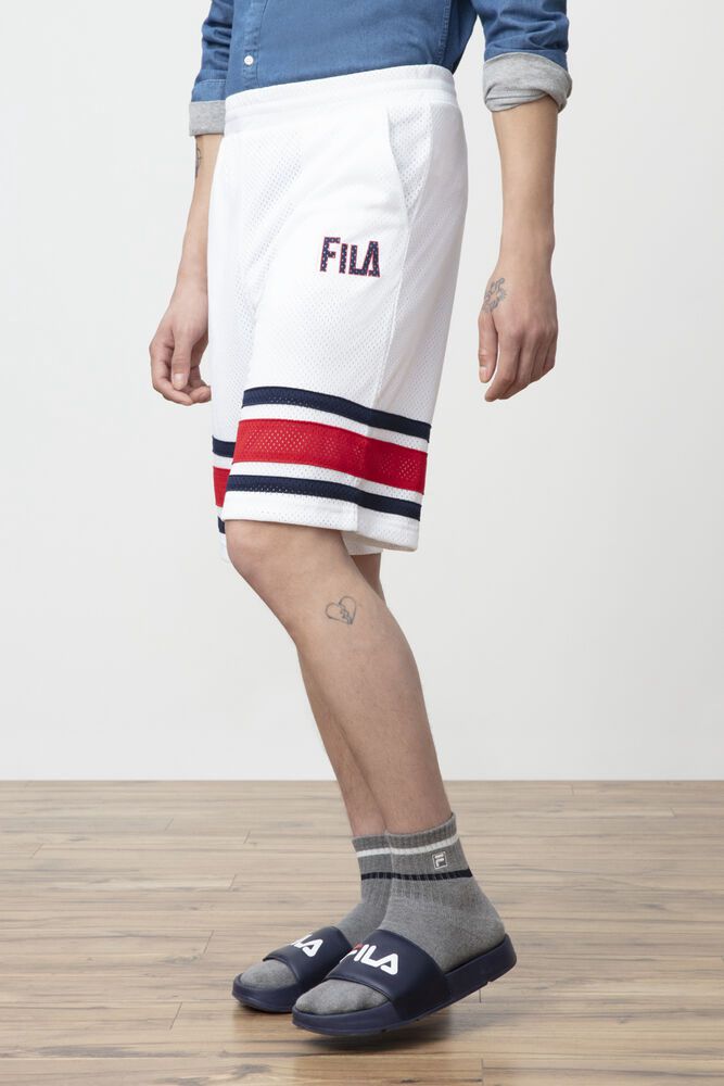 Fila Parker Shorts White - Mens - 16429EODP